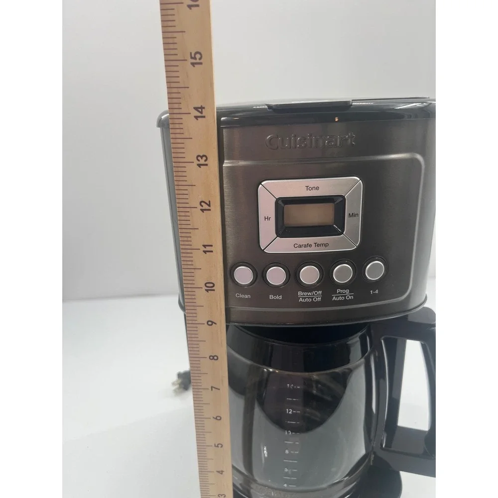 Cuisinart 14 Cup Programmable Coffeemaker Black Gunmetal Grey DCC-3200P1